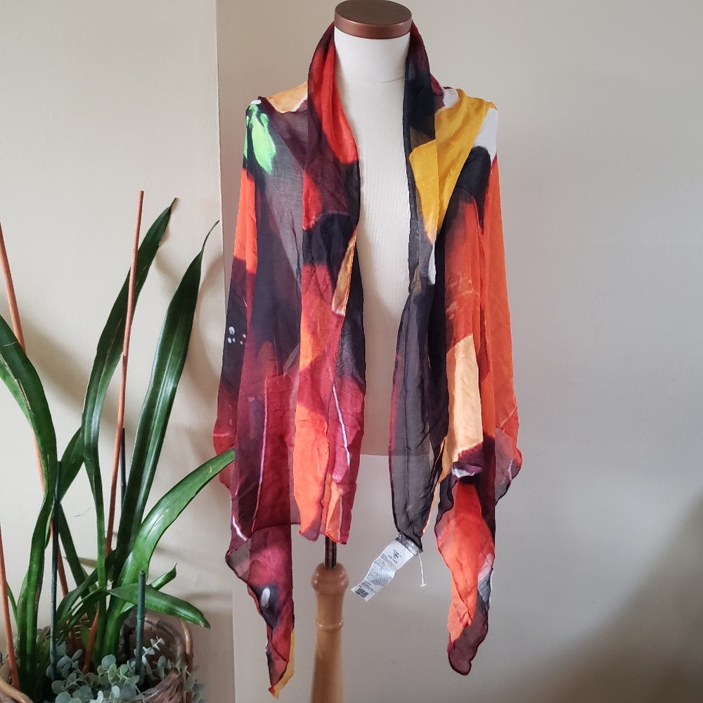 Simply Art By Dolcezza NWOT Viscose Scarf “Insolite” (72906) - O/S (65" × 30")